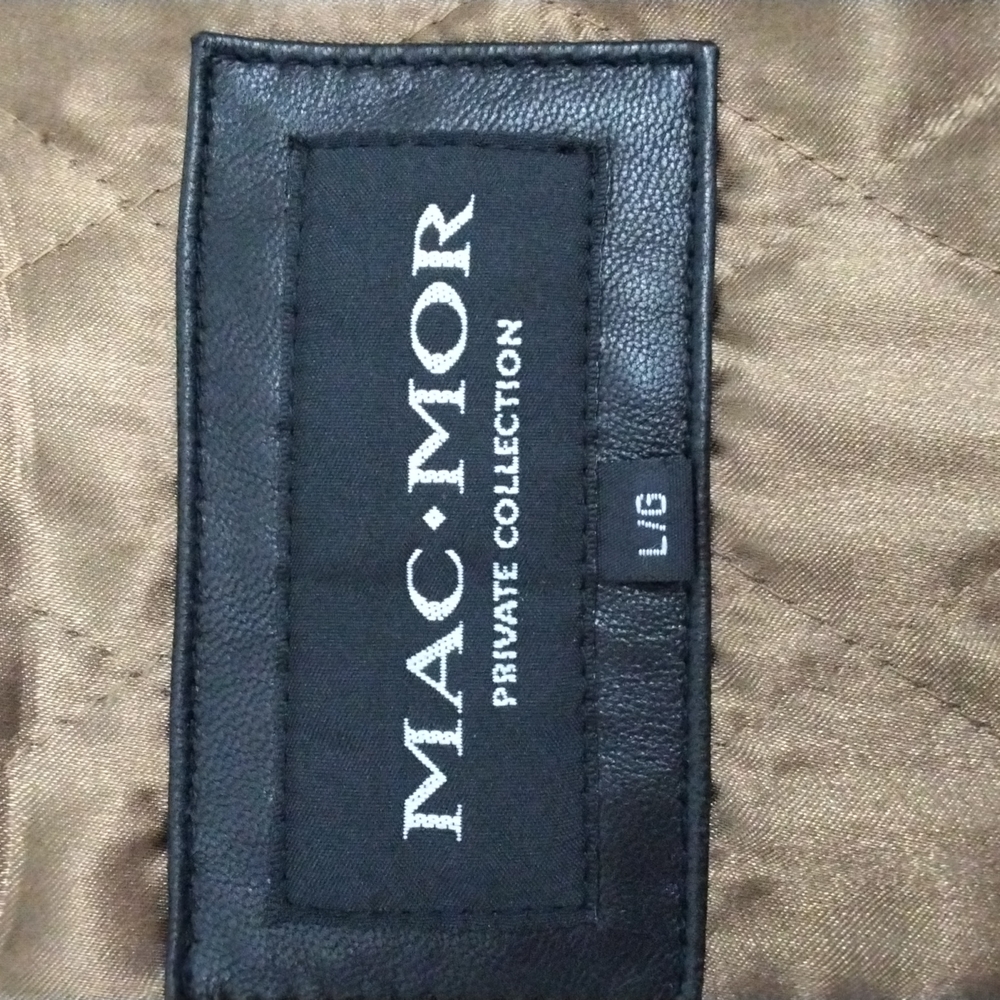 Men's MacMor lined leather coat, size large - Picture 7 of 9